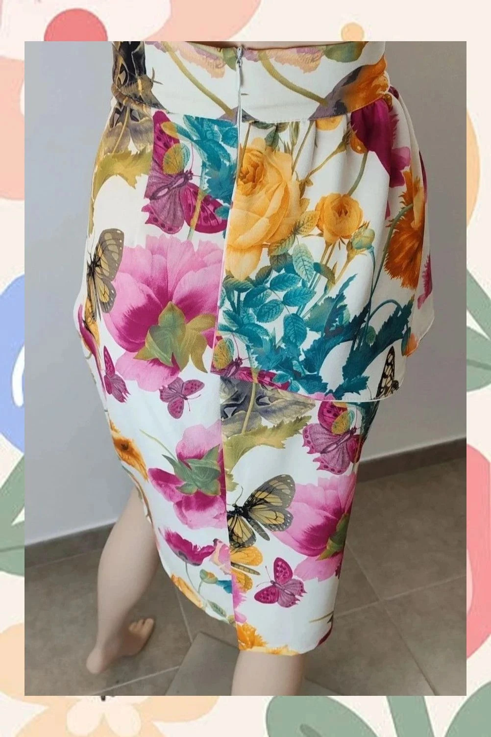 Jupe crayon avec imprimé floral – photo 4